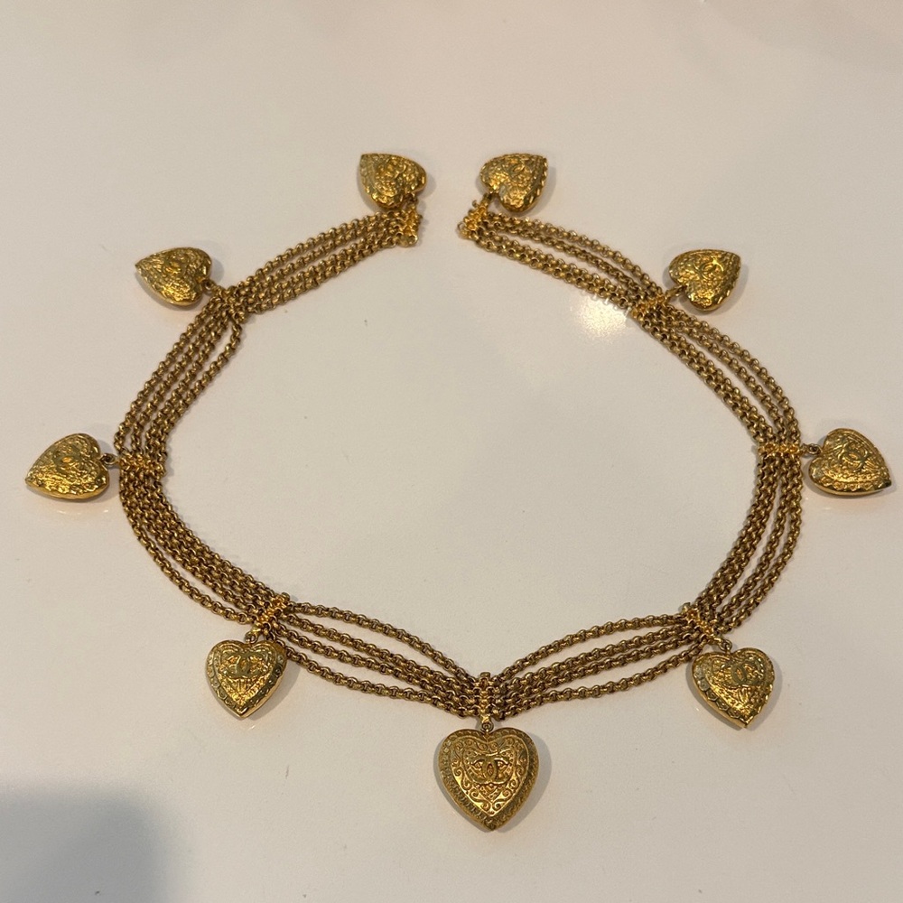 Gold Heart Charm Necklace